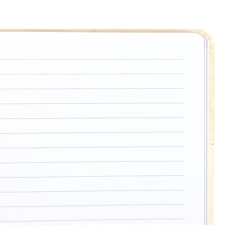 Clear acrylic sheet with gold border and lined surface