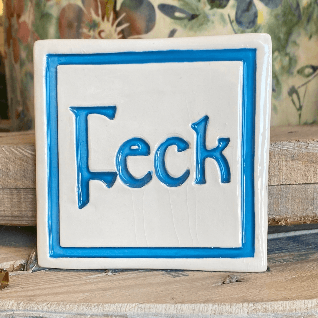 Handmade Ceramic Coaster - Feck