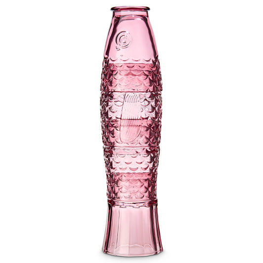 Pink textured stacked glasses on a white background