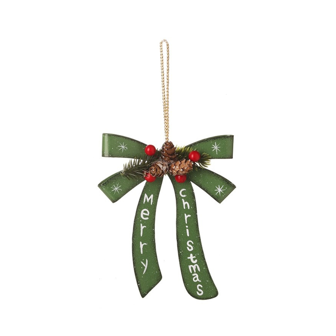 Metal Merry Christmas Bow