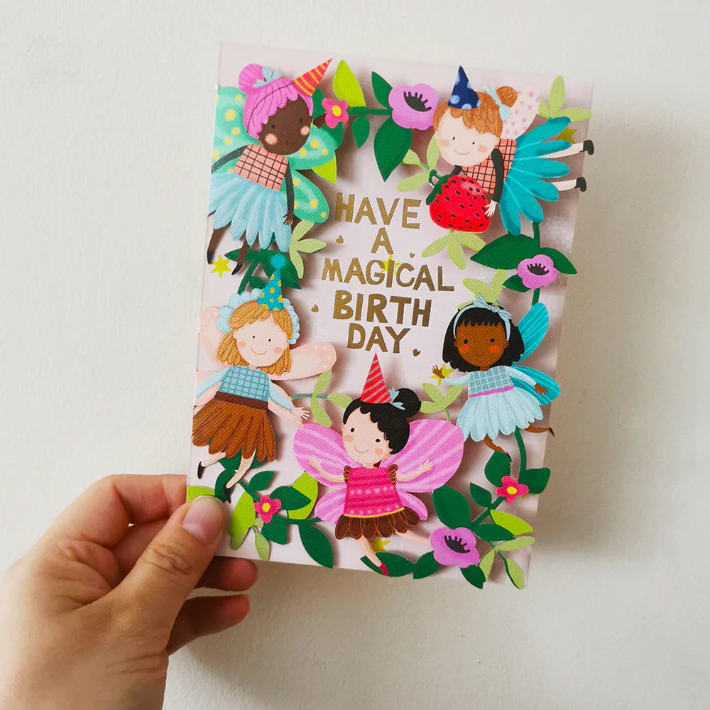 Magical Birthday card held in hand