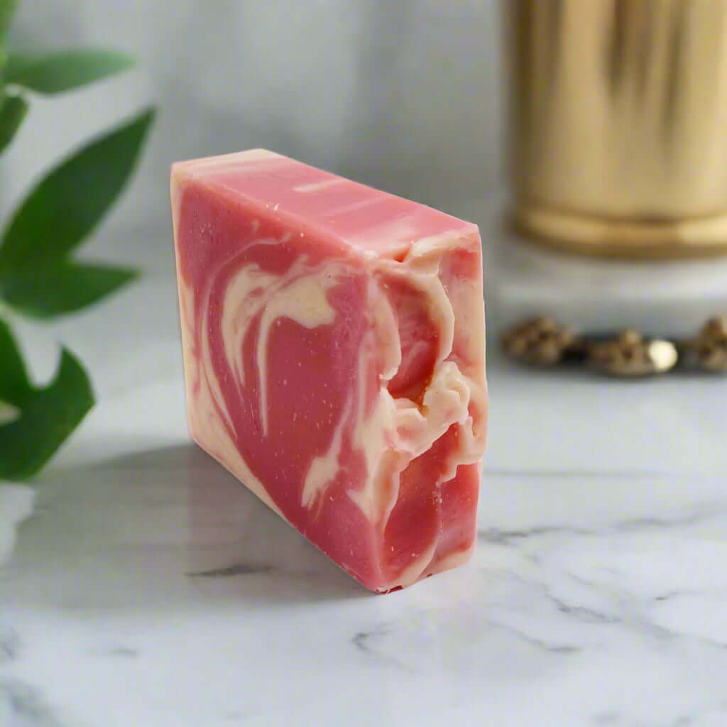 A bar of handmade soap 'Hawaiian Honey Blossom Natural Handmade Soap' from Eden's Gift.