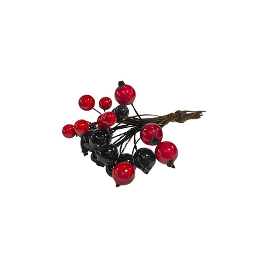 Burgundy & Black Mixed Berries On Wires