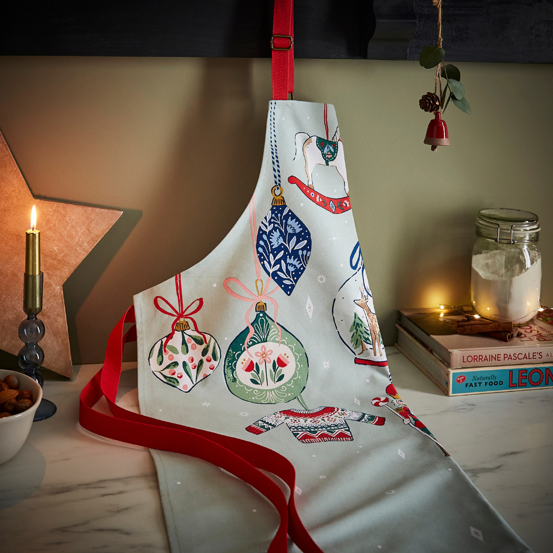 Cotton Apron - Christmas Ornaments