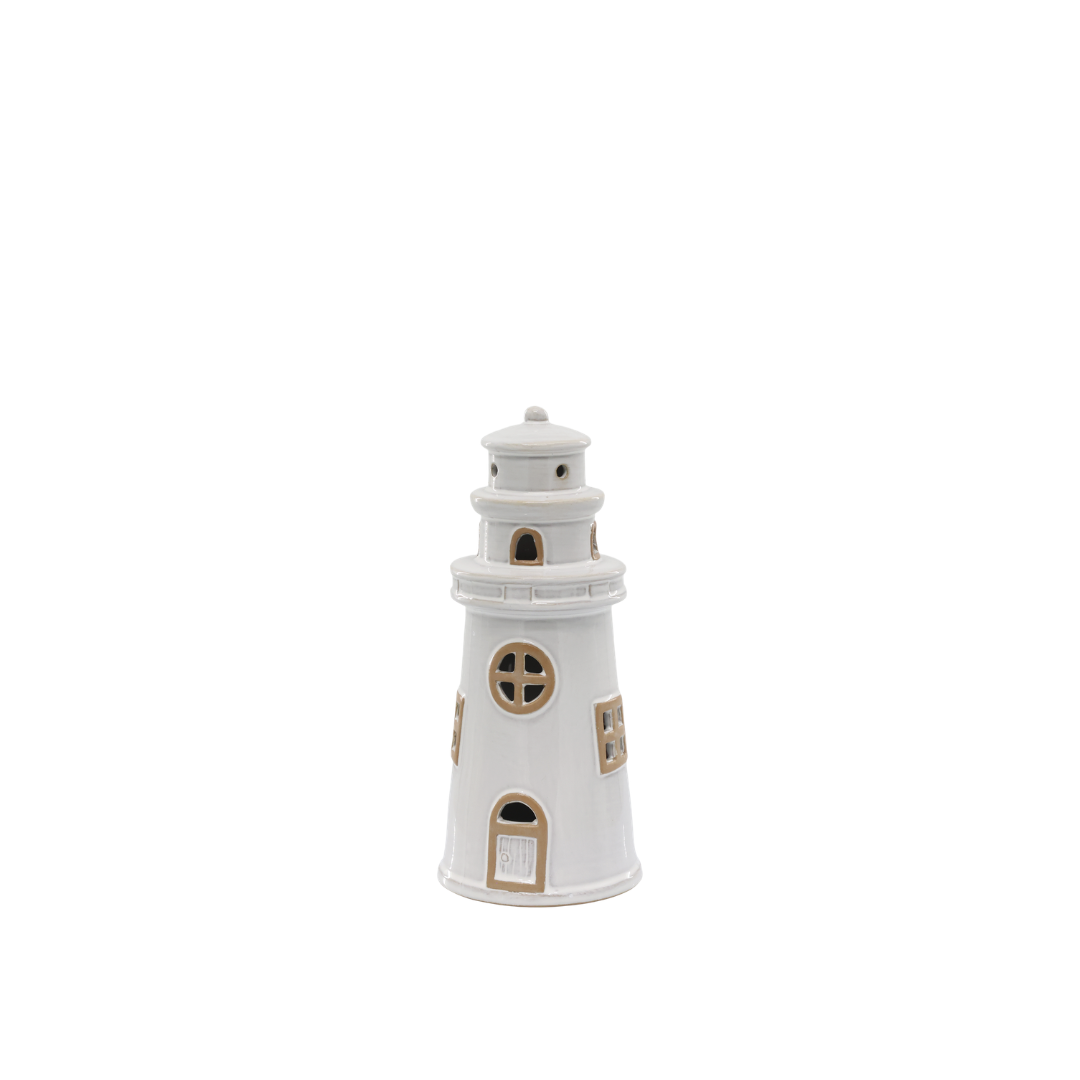 LED lighthouse Cream 22 cm