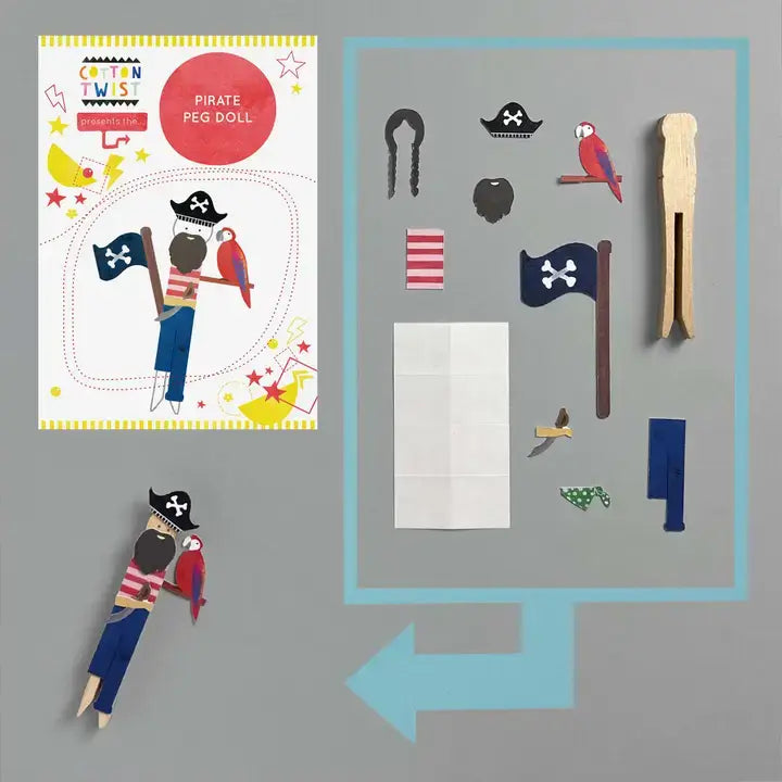 Pirate Peg Doll-Make Your Own contents