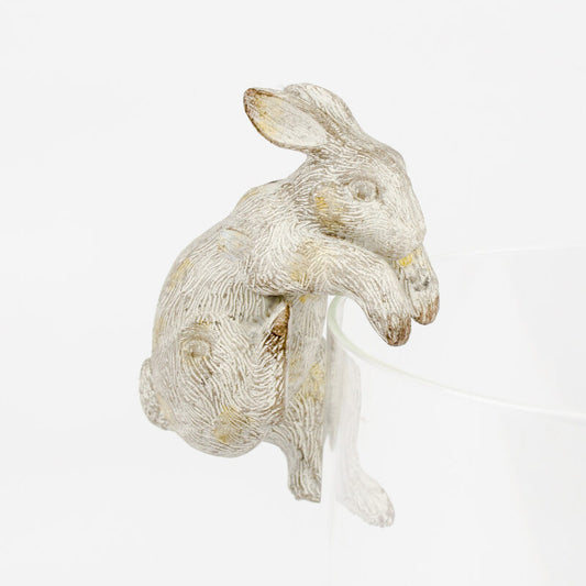 Decorative rabbit sculpture on a white background