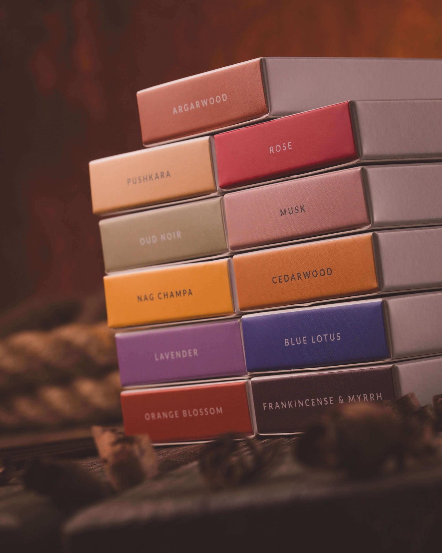 Range of Be Kind Industries Incense scents stacked in their boxes