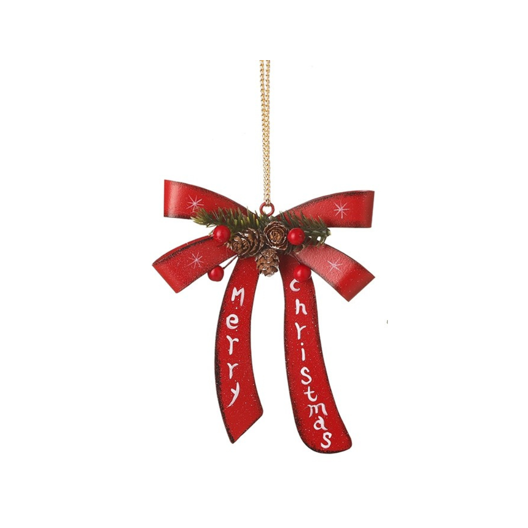 Metal Merry Christmas Bow