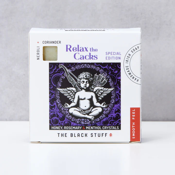 The Black Stuff Natural Soap - Relax the Cacks - Limited Edition In its box
