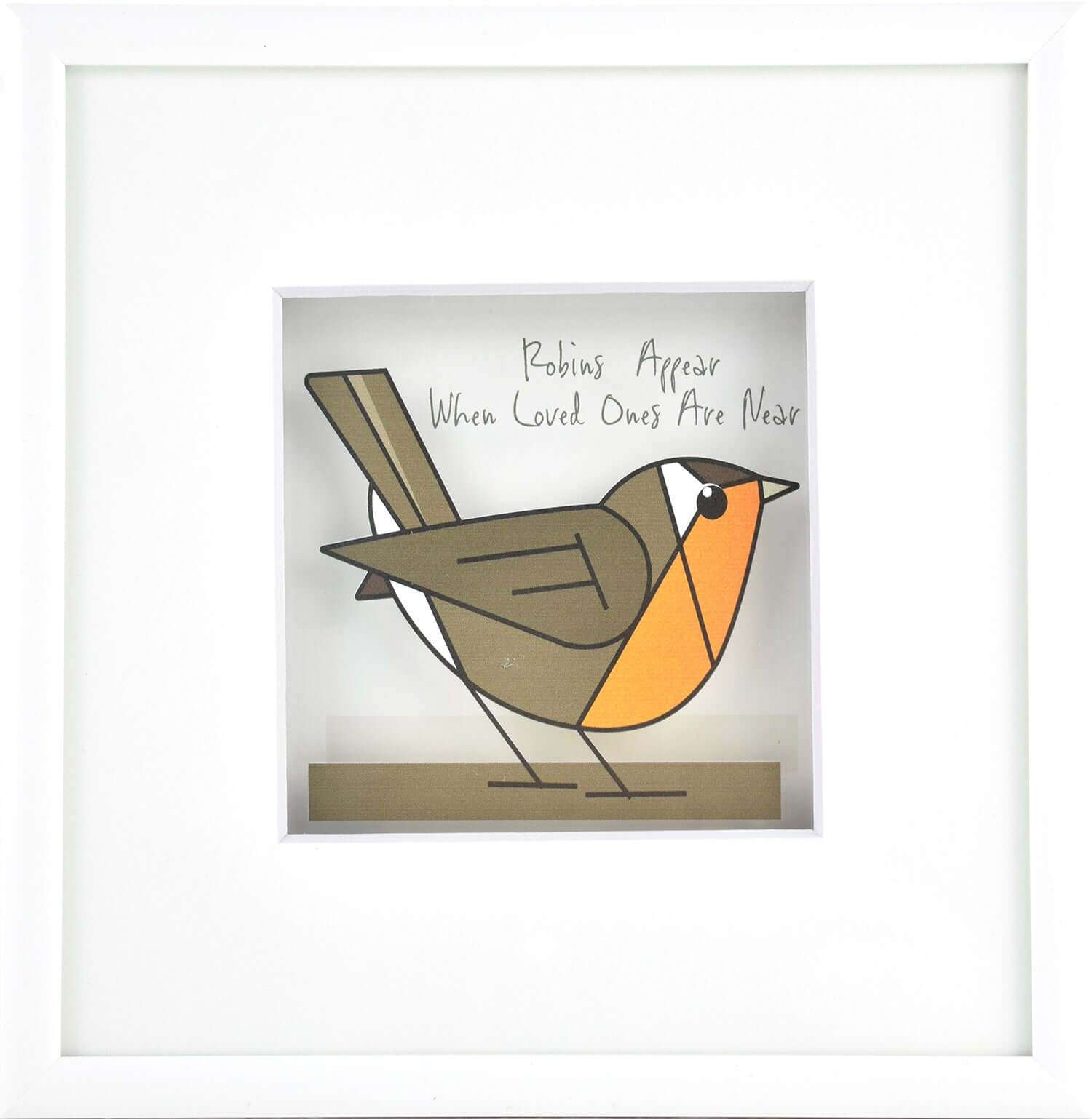 Illustration of a robin with text on a white background