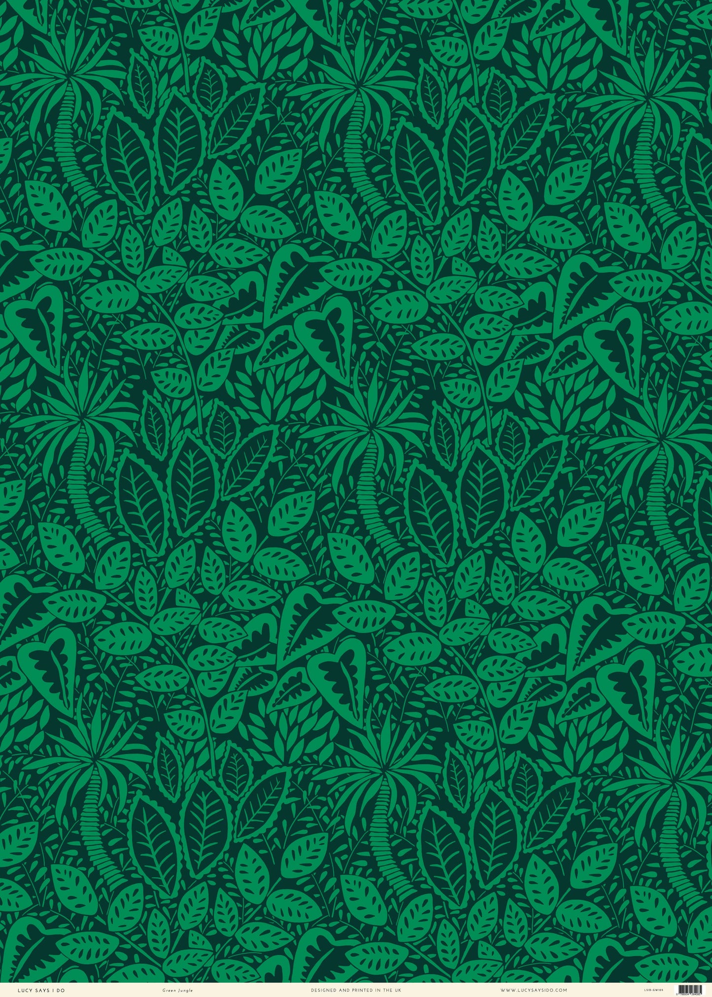a sheet of green wrapping paper