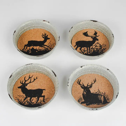 Cork Based Stag Coasters