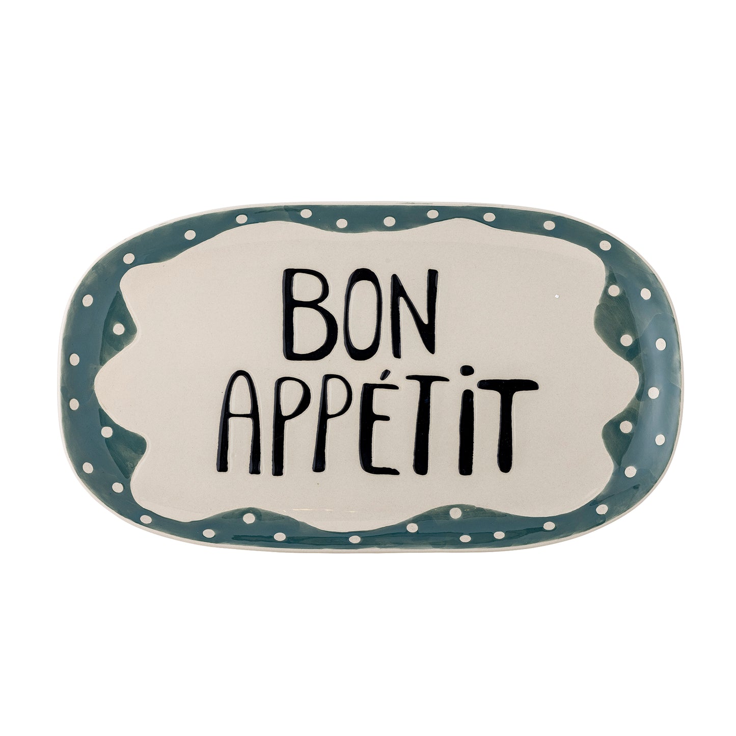 Bon Appetit - Serving Platter overhead view on white background