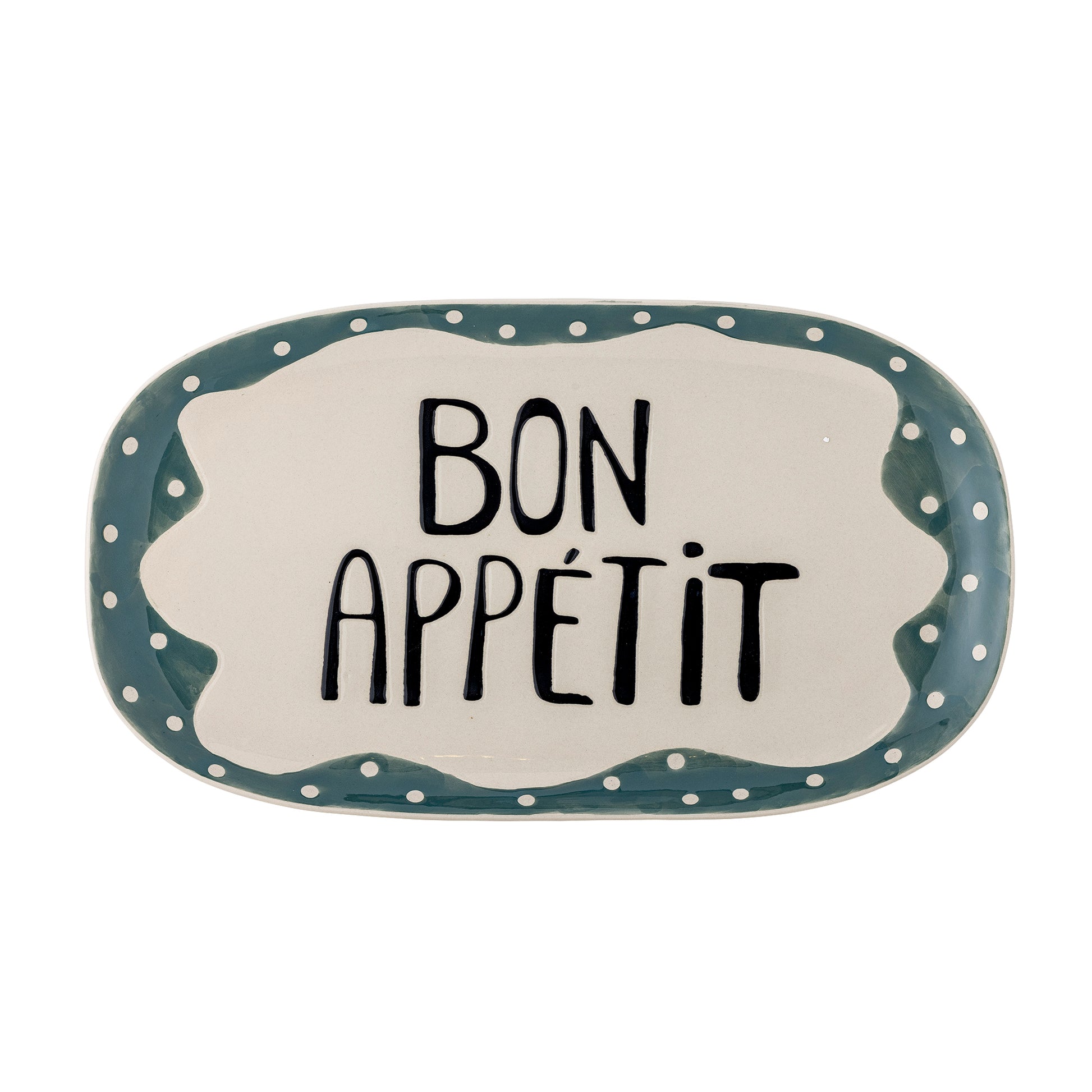 Bon Appetit - Serving Platter overhead view on white background