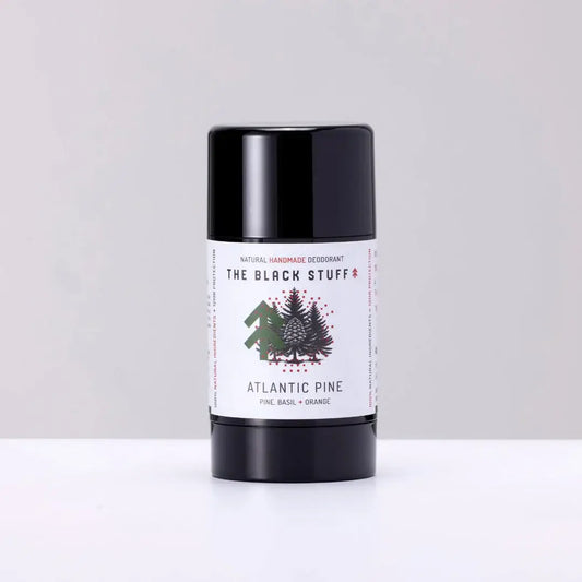 The Black Stuff Natural Deodorant - Atlantic Pine container on a white background