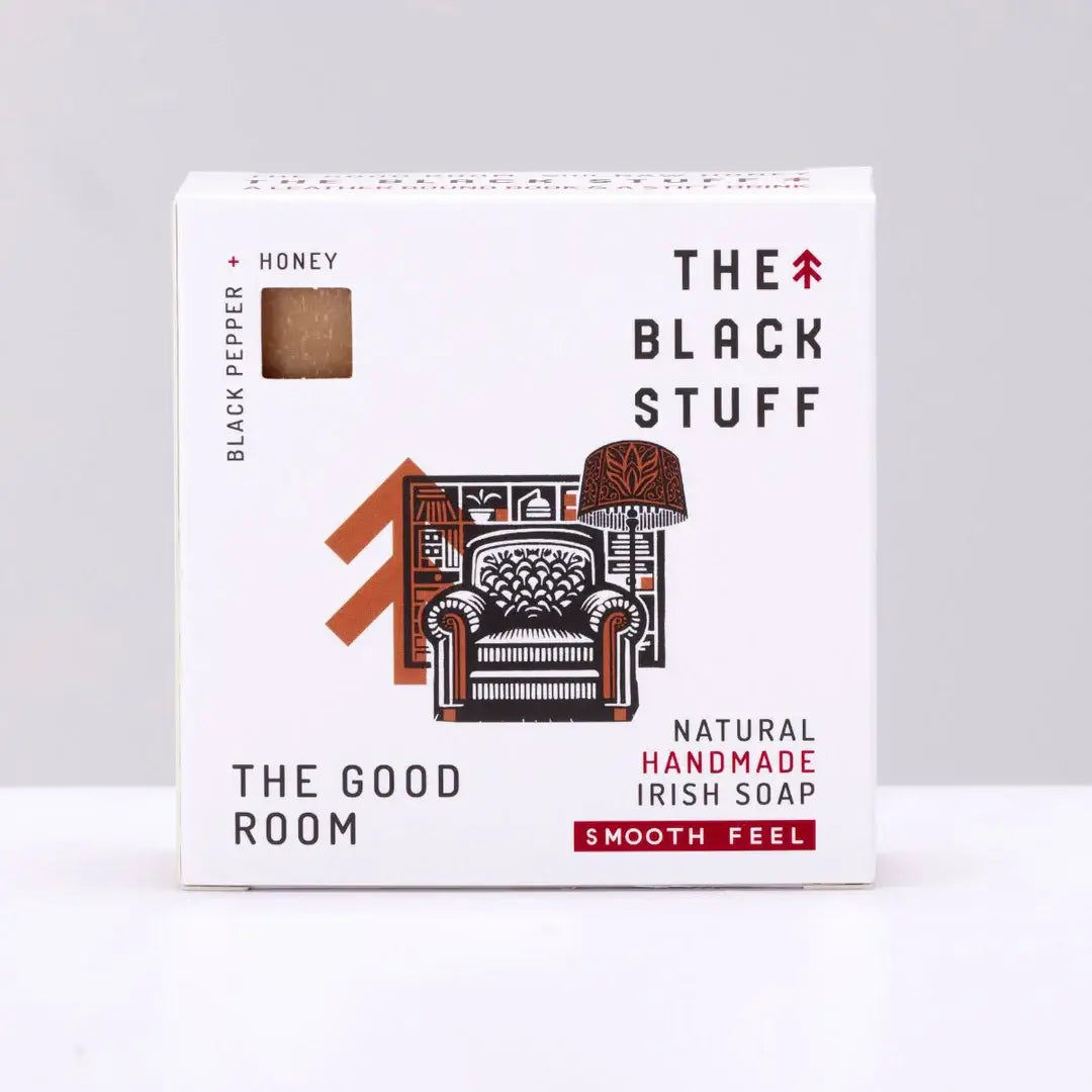 The Black Stuff Soap-The Good Room in box sitting on a white background