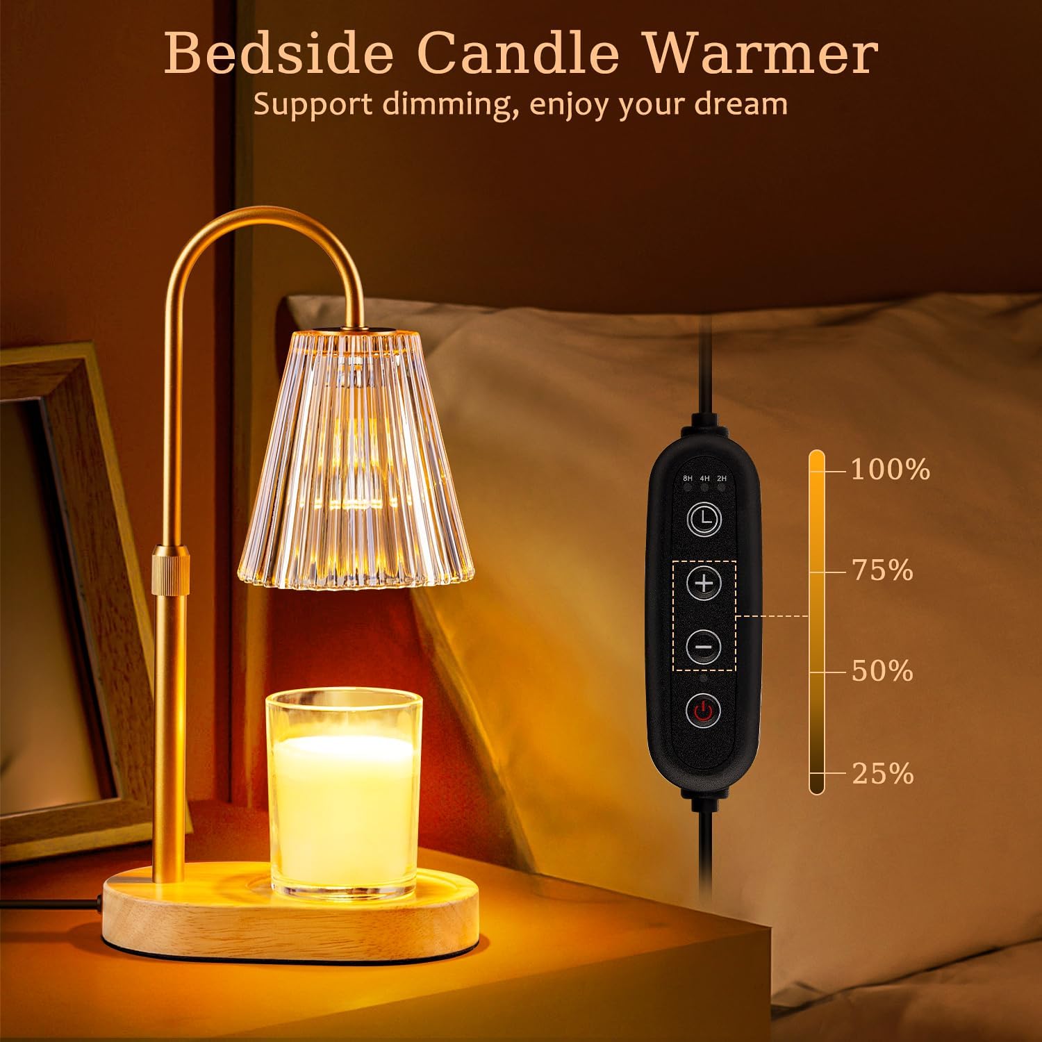 Wax Melt Warmer Lamp with Timer and Dimmer details