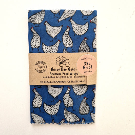 Honey Bee Good wax wraps in belly band label on white background