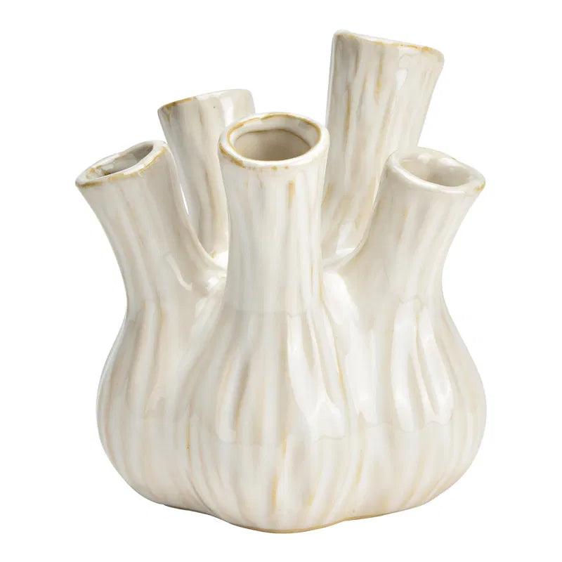 Ceramic Bud Vase on white background