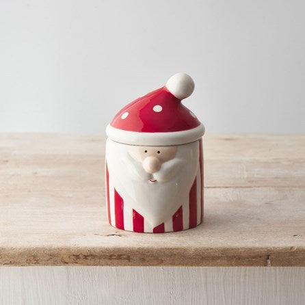 Striped Santa Container