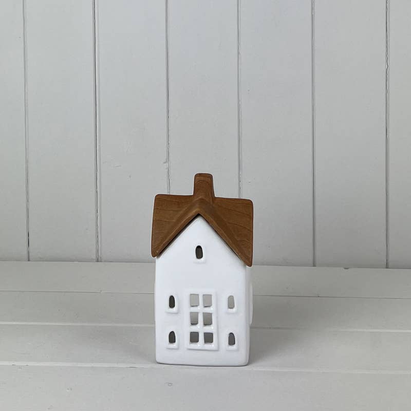 Ceramic House Tealight Holder 16.5cm