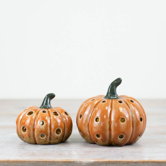 Orange LED Pumpkin Ornament