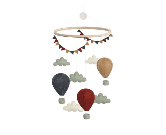 Felted Hot Air Balloons Mobile 