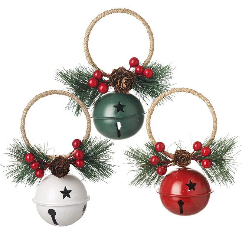 Metal Bell With Pinecone