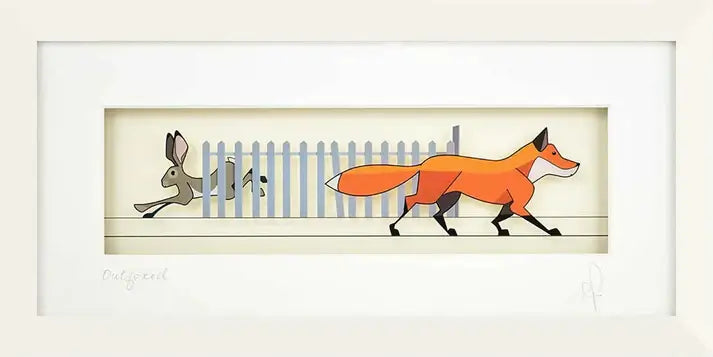 Image of a fox and an hare