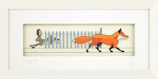 Image of a fox and an hare